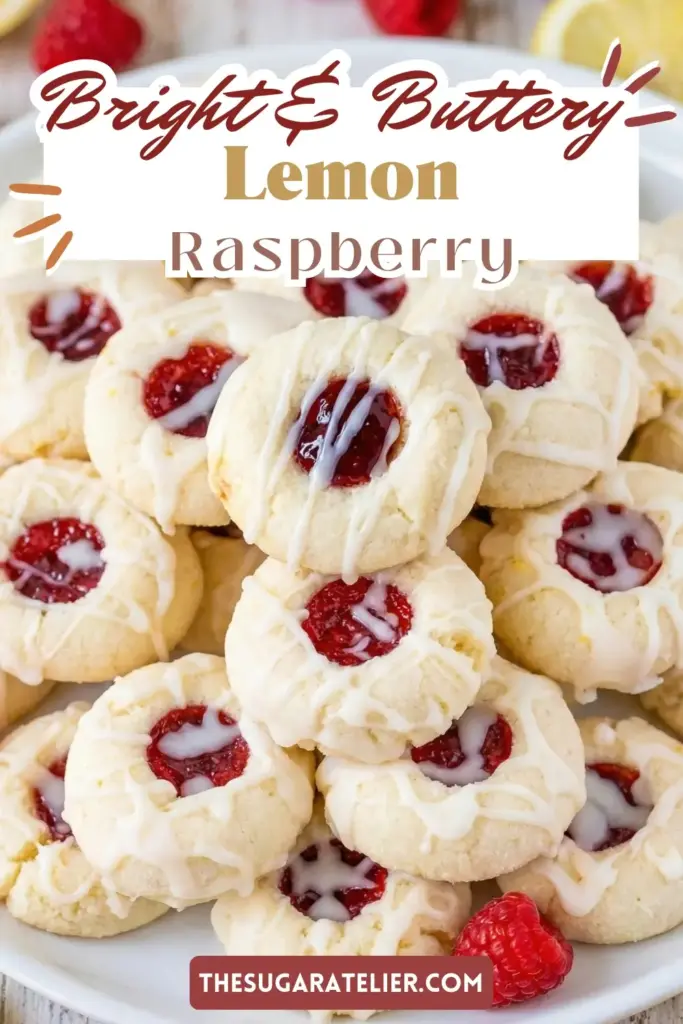 Lemon Raspberry Thumbprint Cookies