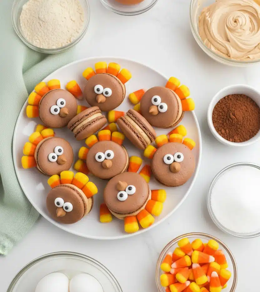 turkey-macarons-recipe-adorable-fall-treats-2 Turkey Macarons